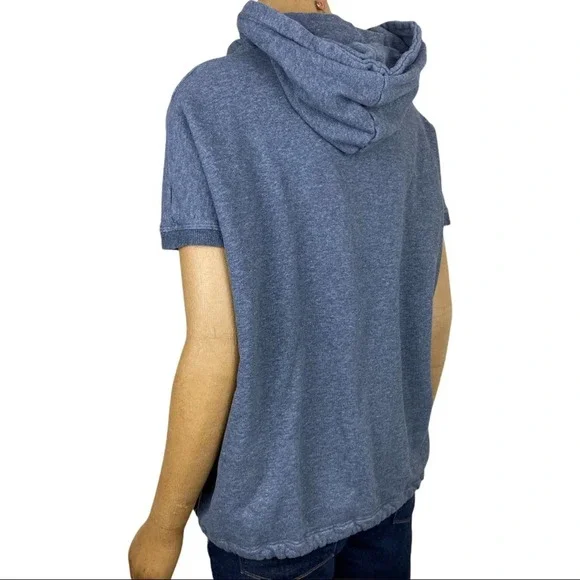 James Perse Sleeveless Hoodie Poncho Top in Gray - Picture 3 of 12